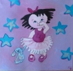 Meisje met sterren - 30 x 30 x 3,5 cm - € 35,00